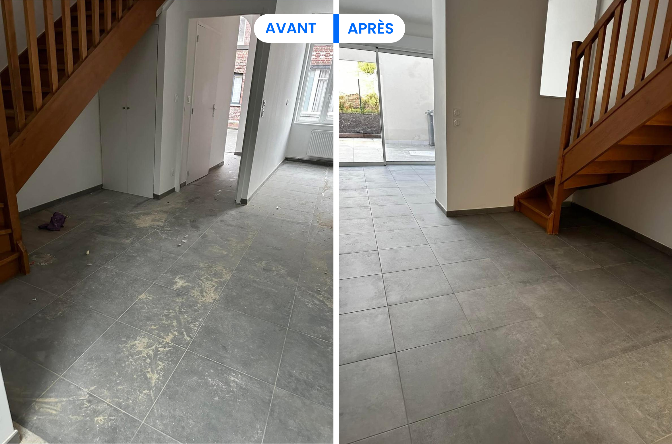 Équipe de nettoyage professionnelle avec technologie